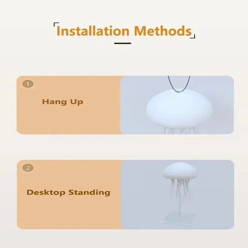 Upgraded Silent Jellyfish Lamp, Jelly Fish Light With Dancing Legs, Voice Control for Bedrooms, Living Room and Christmas Gifts